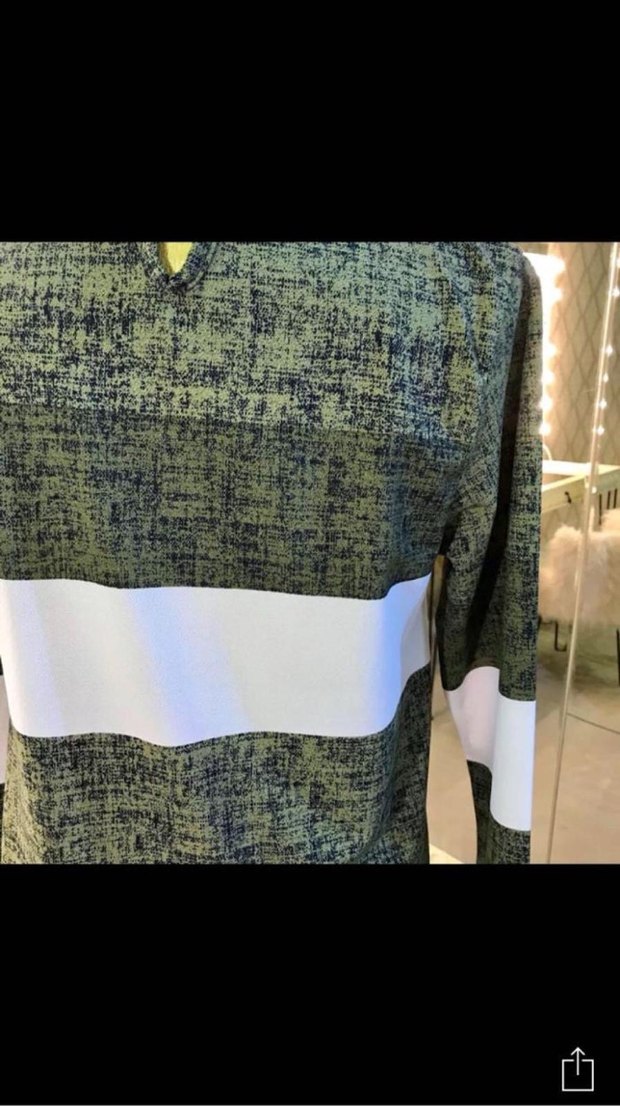 Uzun Kollu haki Kadın Triko Tunik - Görsel 4