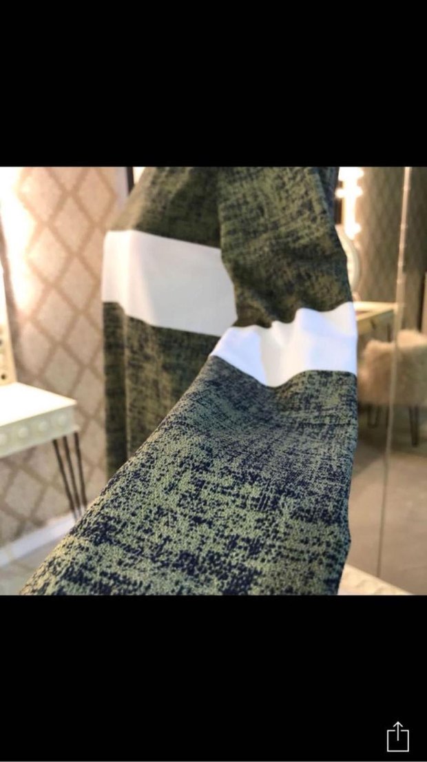 Uzun Kollu haki Kadın Triko Tunik - Görsel 5