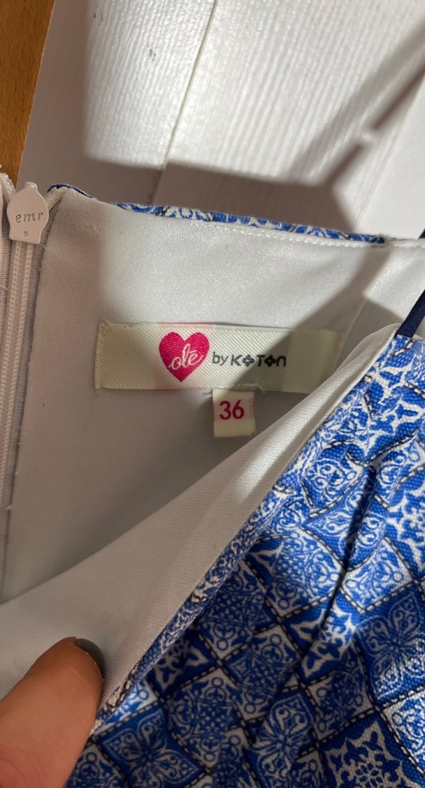 Mavi Pilili mini Elbise - Görsel 2