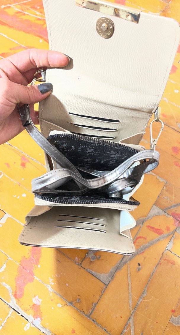 Gri Deri Kadın Çapraz Çanta - Görsel 2