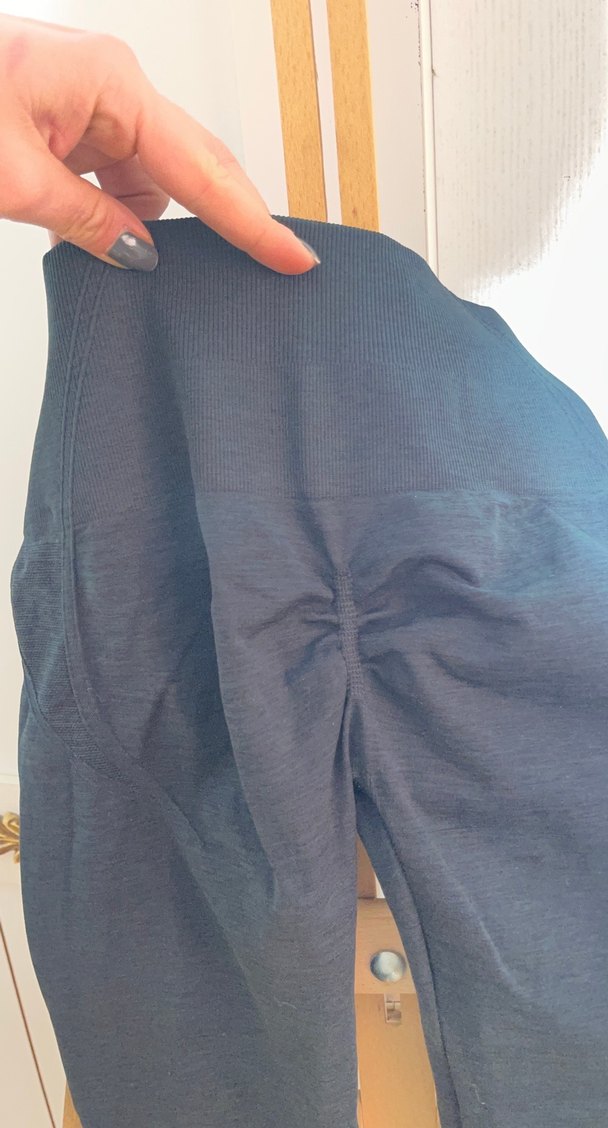 Siyah Kadın Spor Tayt Detaylı - Görsel 3