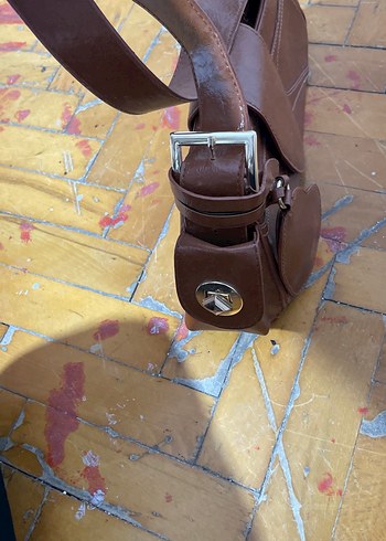 Bej Deri Tokalı Kadın Çantası - Görsel 2