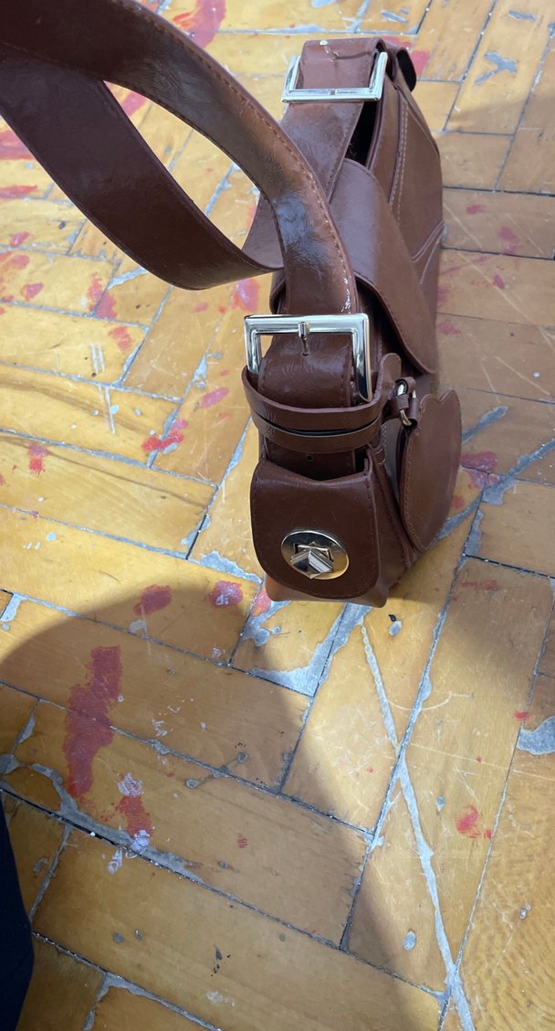 Bej Deri Tokalı Kadın Çantası - Görsel 2