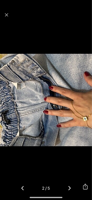 m Beden mavi Renk Jeans Yüksek Bel Şort