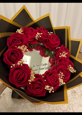 Yapay gül buketi - Görsel 5