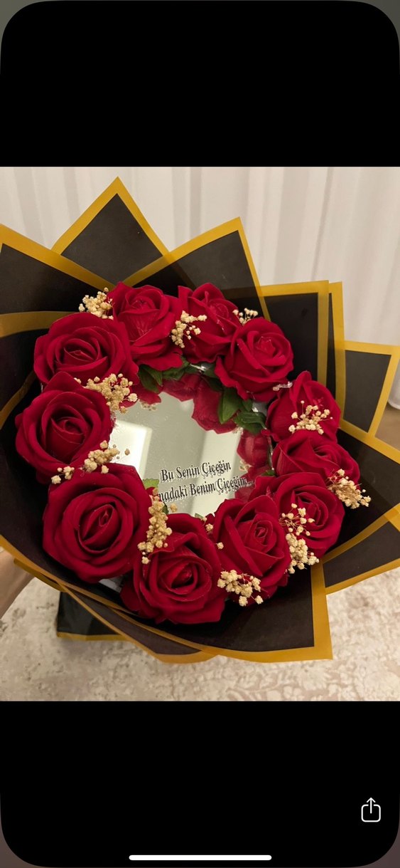 Yapay gül buketi - Görsel 5