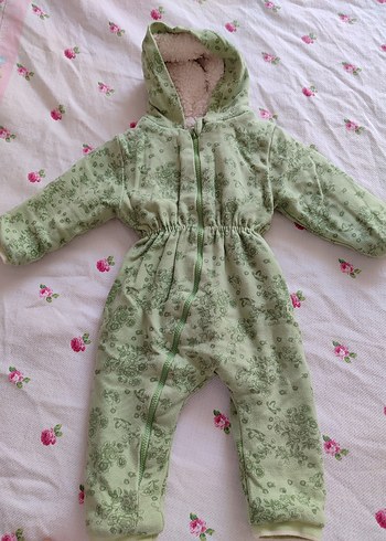 HelloBaby Kapüşonlu Fermuarlı Bebek Tulum