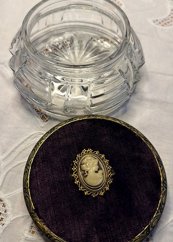 Antika Mor Kadife Kapaklı Bonbonier - Görsel 3