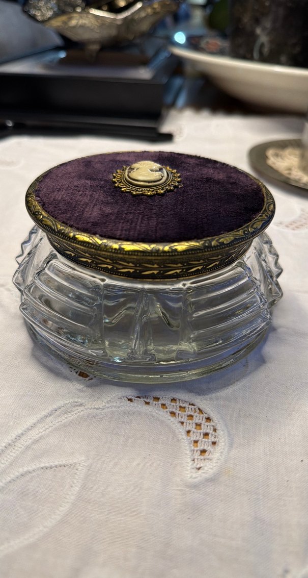 Antika Mor Kadife Kapaklı Bonbonier - Görsel 2