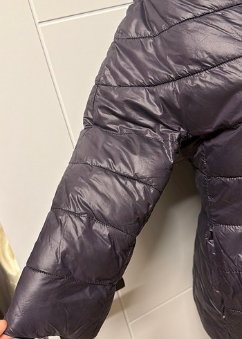 Düğmeli Yüksek Yakalı Kadın Kışlık Mont - Görsel 3