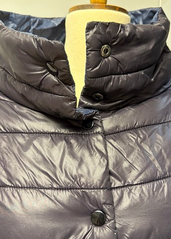 Düğmeli Yüksek Yakalı Kadın Kışlık Mont - Görsel 2