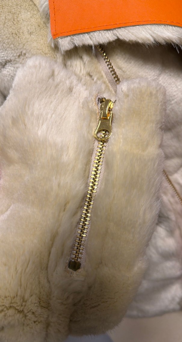 Kürk Detaylı Beyaz Kadın Ceket - Görsel 4