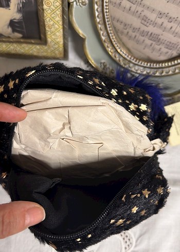 Altın Yıldızlı Bohem Kadın Makyaj Çantası - Görsel 4