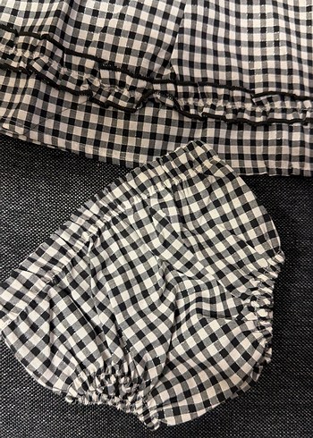 Beyaz Kız Bebek Kısa Kollu Elbise ve alt çamaşırı - Görsel 3