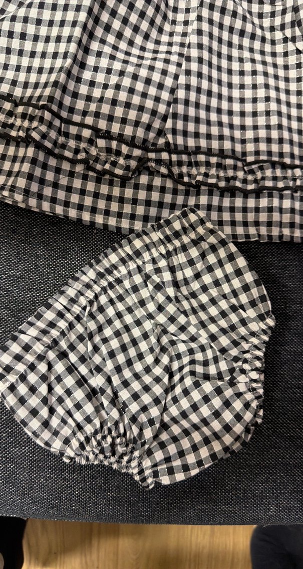 Beyaz Kız Bebek Kısa Kollu Elbise ve alt çamaşırı - Görsel 3