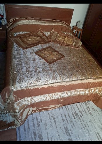 nakışlı pullu boncuk İşlemeli saten Yatak Örtüsü - Görsel 4