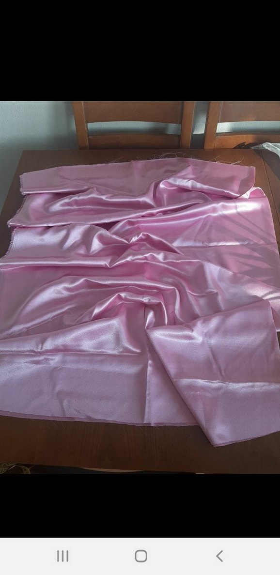 saten pembe kumaş - Görsel 3