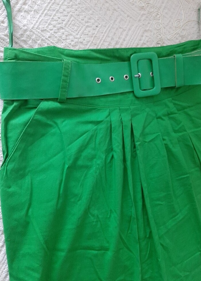 Kemerli yeşil etek - Görsel 4