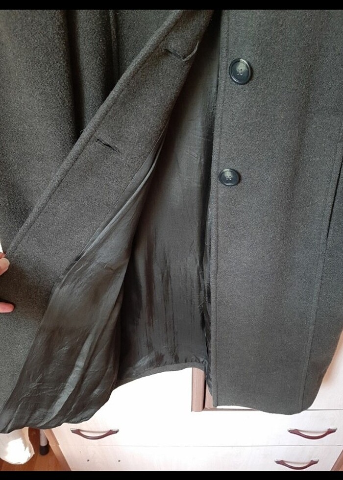 Yün kaşe kaban manto - Görsel 4