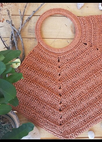 Kleopatra model kiremit rengi çanta - Görsel 6