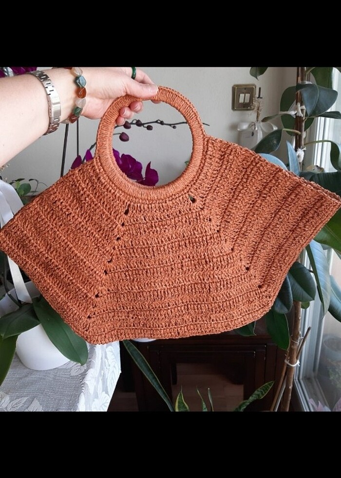 Kleopatra model kiremit rengi çanta - Görsel 5