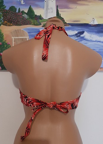 #y2k Kırmızı Bağcıklı Bikini Takımı - Görsel 3