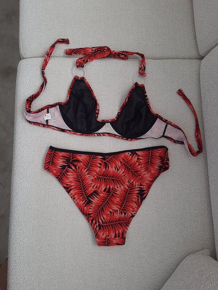 #y2k Kırmızı Bağcıklı Bikini Takımı - Görsel 4