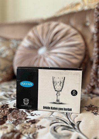 RAYAN Orkide Kahve Yanı Sunumluk Bardak 6'lı Set