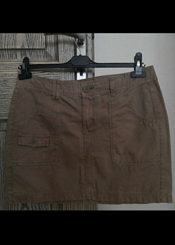 Bej Vintage Grunge Kargo Etek H&M