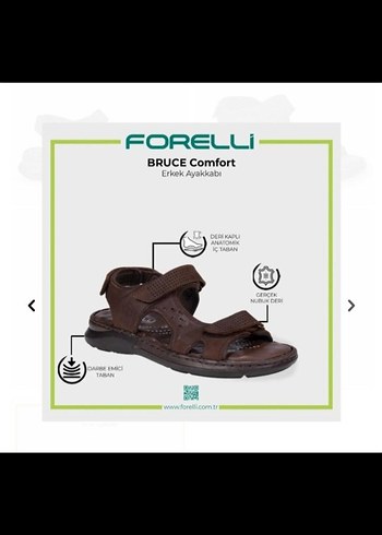 Erkek Kahverengi Deri Sandalet - Görsel 3