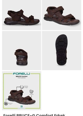 Erkek Kahverengi Deri Sandalet - Görsel 7