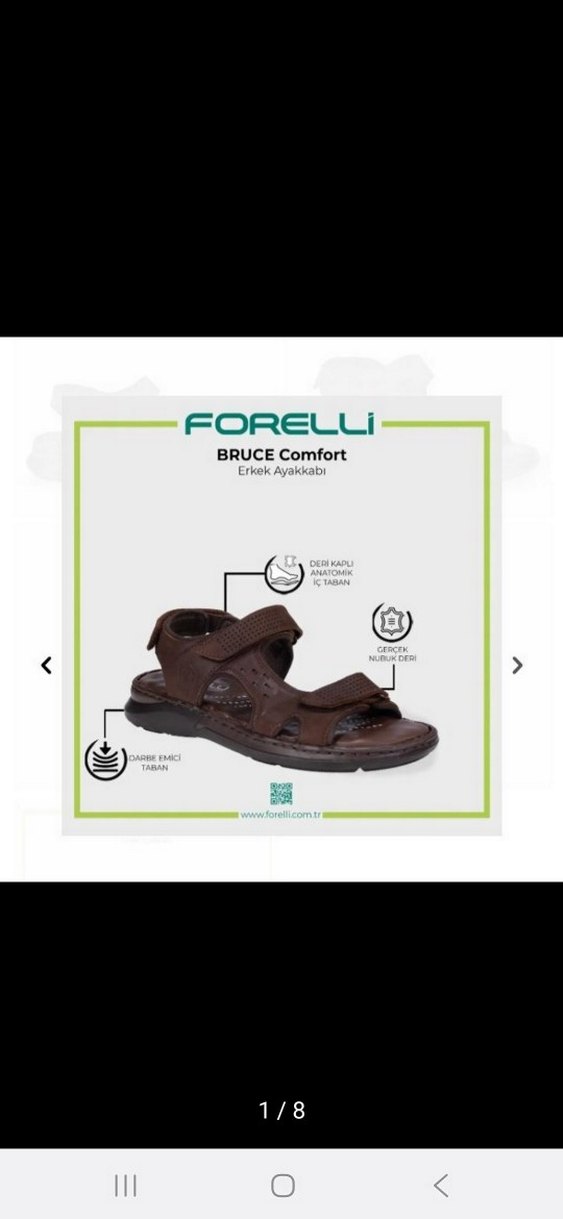 Erkek Kahverengi Deri Sandalet - Görsel 3