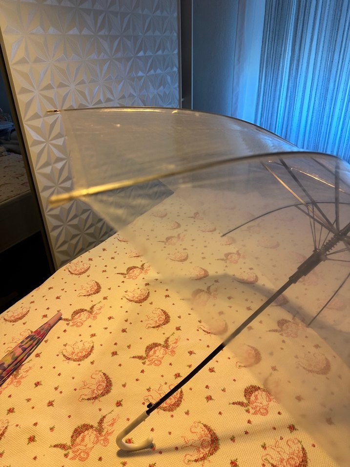 Şeffaf Renkli Otomatik Şemsiye - Görsel 2