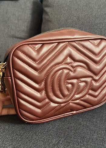 Beden Bordo Deri Gucci Zincir Detaylı Kadın Çanta