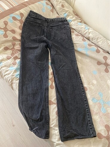 38 Beden gri Renk Yüksek bel jeans