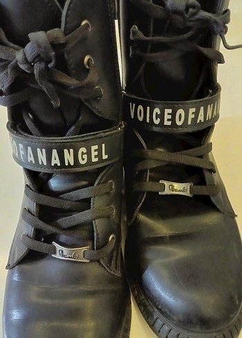 Siyah Deri Tokalı Yüksek Topuklu Punk Botlar - Görsel 7