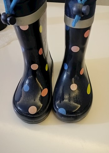 Kız Çocuk Çok Renkli Puantiyeli Lastik Çizme - Görsel 8