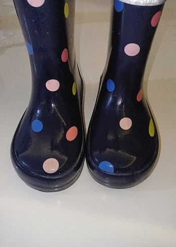 Kız Çocuk Çok Renkli Puantiyeli Lastik Çizme - Görsel 7