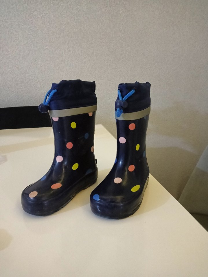 Kız Çocuk Çok Renkli Puantiyeli Lastik Çizme - Görsel 2