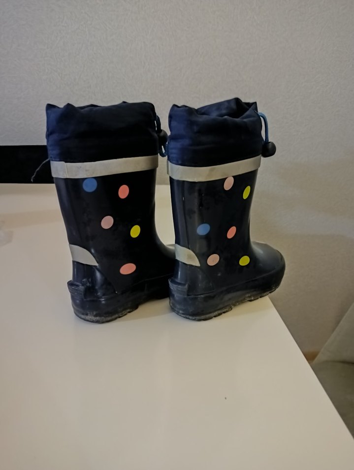 Kız Çocuk Çok Renkli Puantiyeli Lastik Çizme - Görsel 3