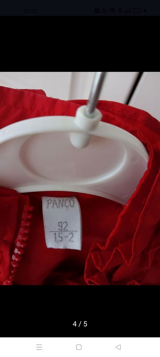 panco kiz bebek kirmizi mont - Görsel 2