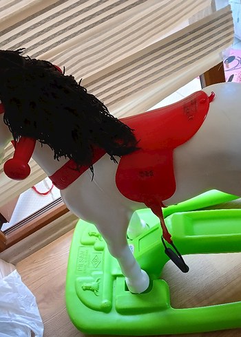 Renkli Sallanan Beyaz At Oyuncak - Görsel 5