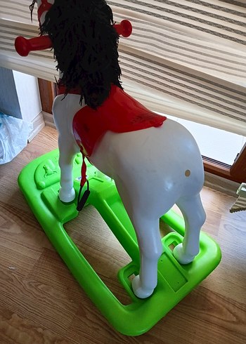 Renkli Sallanan Beyaz At Oyuncak - Görsel 7