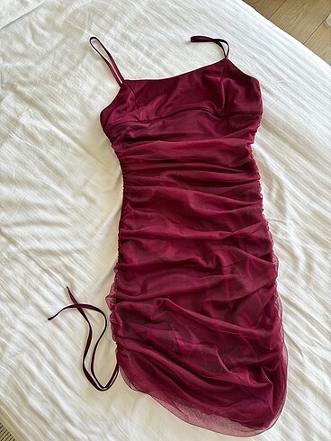 Bordo elbise
