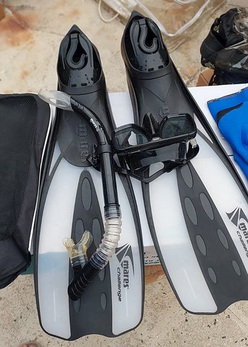 Erkek Siyah Su Ayakkabısı ve Dalış Seti - Görsel 5