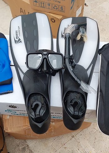 Erkek Siyah Su Ayakkabısı ve Dalış Seti - Görsel 4