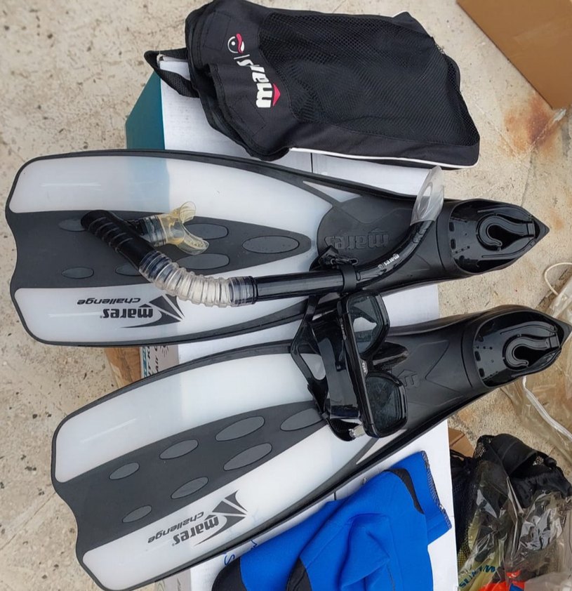 Erkek Siyah Su Ayakkabısı ve Dalış Seti - Görsel 2