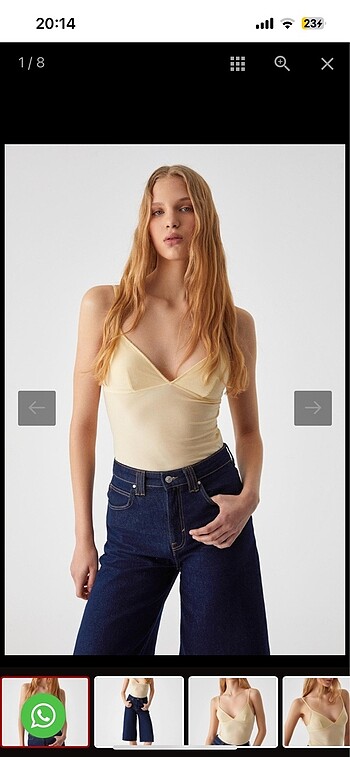 Butter yellow ince askili bluz bustiyer
