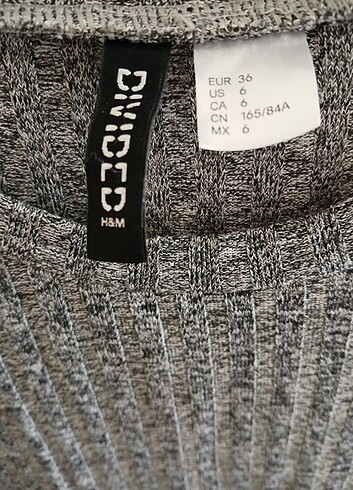 s Beden gri Renk H&M Gri Ofis Tarzı elbise