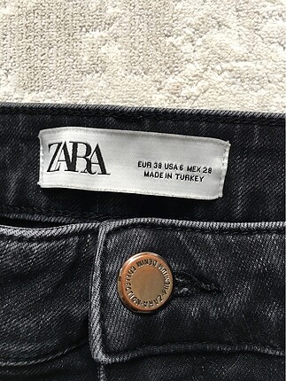 38 Beden siyah Renk Zara siyah yüksek bel skinny pantolon